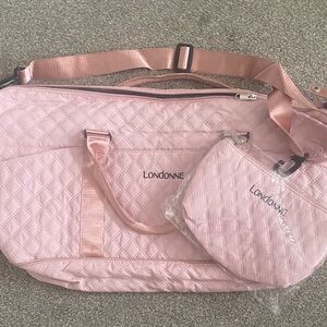 Pink Quilted Women's Bag Set